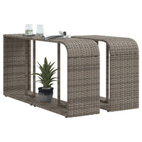 Scaffali Portaoggetti 2 pz in Polyrattan Grigio 366132