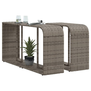 Scaffali Portaoggetti 2 pz in Polyrattan Grigio 366132