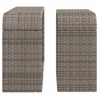 Scaffali Portaoggetti 2 pz in Polyrattan Grigio 366132