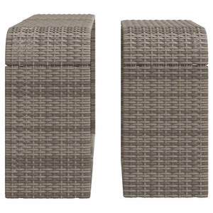 Scaffali Portaoggetti 2 pz in Polyrattan Grigio 366132