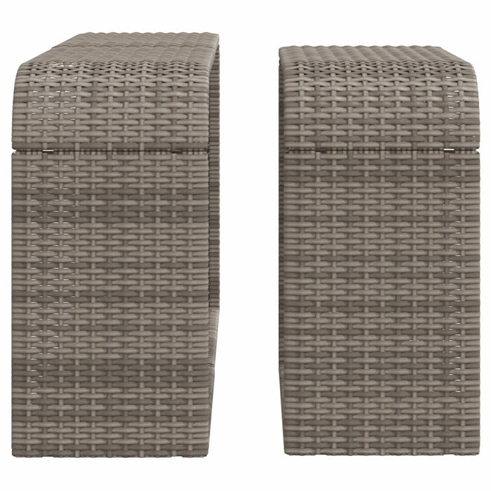 Scaffali Portaoggetti 2 pz in Polyrattan Grigio 366132