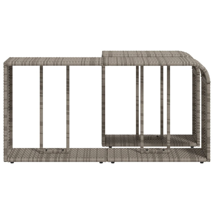 Scaffali Portaoggetti 2 pz in Polyrattan Grigio 366132