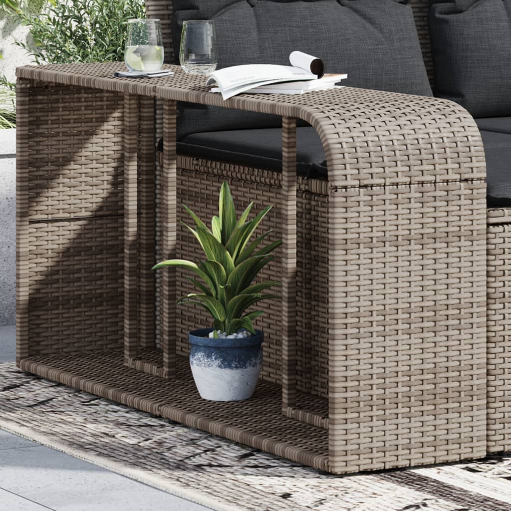 Scaffali Portaoggetti 2 pz in Polyrattan Grigio 366132