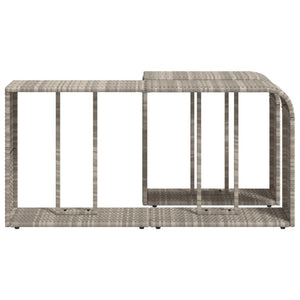 Scaffali Portaoggetti 2 pz Grigio Chiaro in Polyrattan 366188