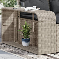 Scaffali Portaoggetti 2 pz Grigio Chiaro in Polyrattan