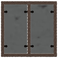 Tavolo da Giardino Piano Vetro Marrone 55x55x37 cm Polyrattan 366207