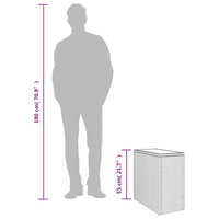 Tavolino Giardino Piano Vetro Marrone 58x27,5x55 cm Polyrattan 366214