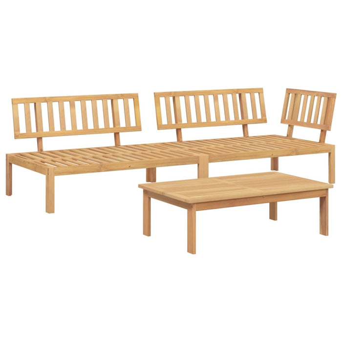 Set Divano Pallet da Giardino 3 pz in Legno Massello di Acacia 3209301