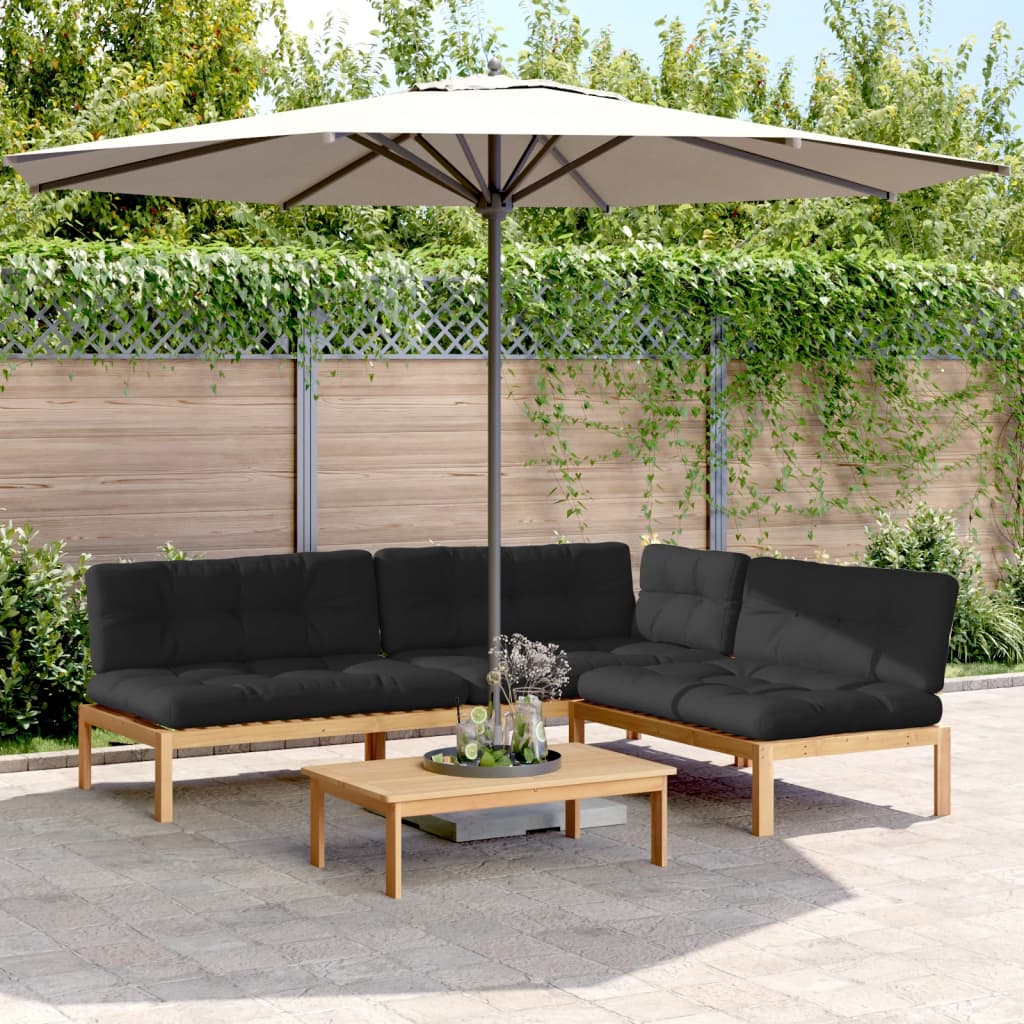 Set Divani Pallet Giardino 4pz Cuscini Legno Massello Acacia 3209334