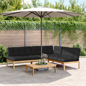 Set Divani Pallet Giardino 4pz Cuscini Legno Massello Acacia 3209334