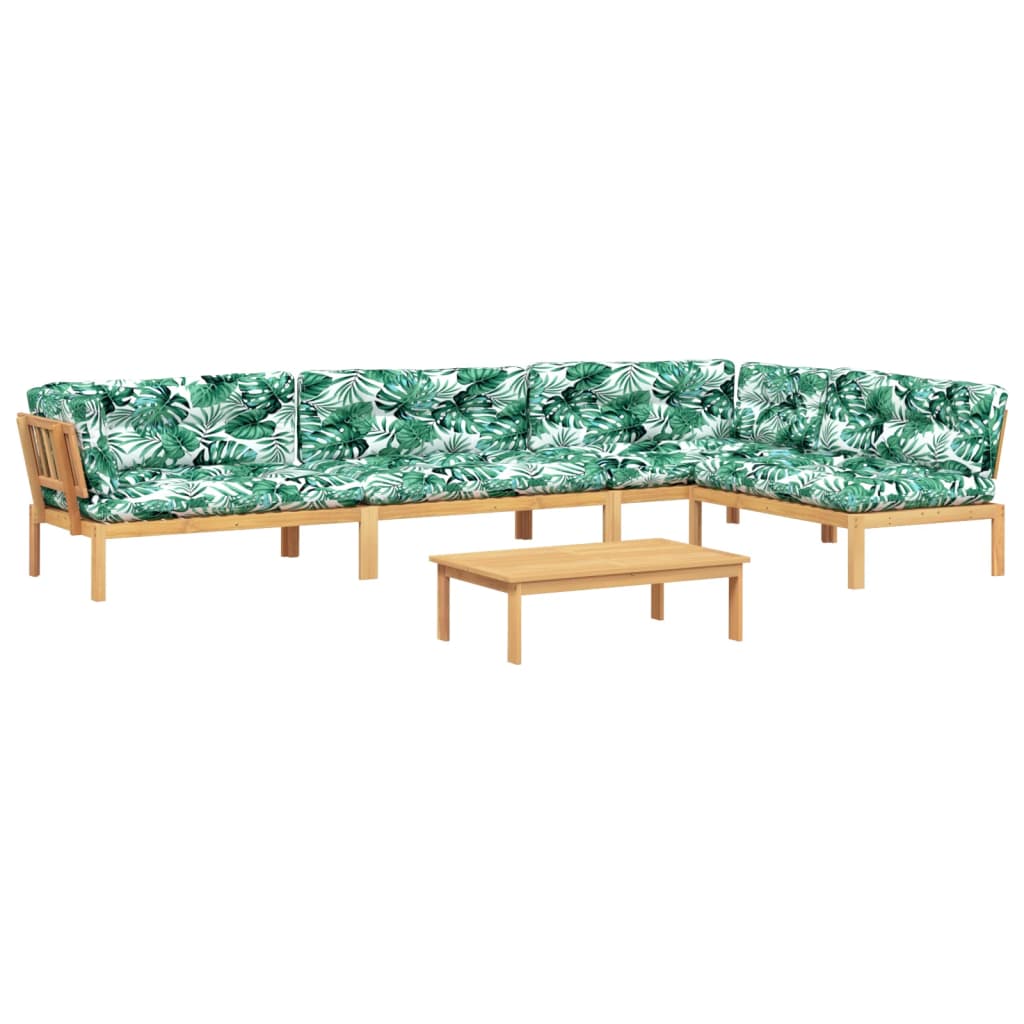 vidaXL Set Divano Pallet Giardino 5pz con Cuscini Massello Acacia