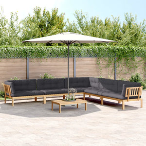 Set Divano Pallet da Giardino 6 pz con Cuscini Massello Acacia 3209415