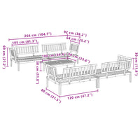 Set Divano Pallet da Giardino 5 pz in Legno Massello di Acacia 3209444