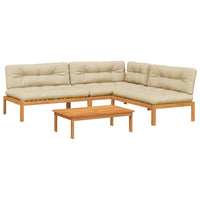 Set Divani Pallet Giardino 4pz Cuscini Legno Massello Acacia 3209459