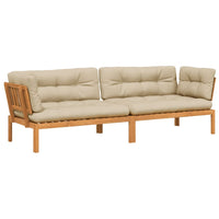 Divani Angolari Pallet Giardino con Cuscini 2pz Massello Acacia 3209477