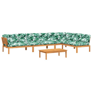 Set Divano Pallet Giardino 5pz con Cuscini Massello Acacia