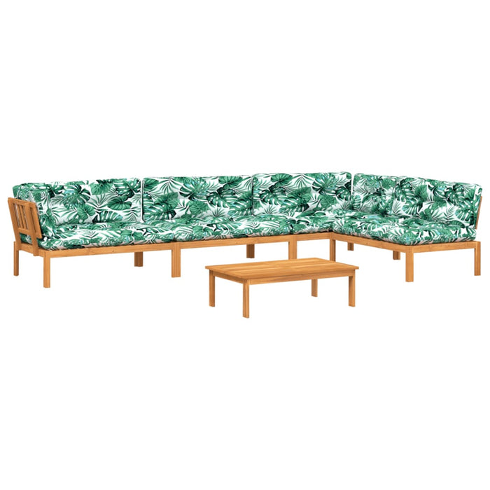 Set Divano Pallet Giardino 5pz con Cuscini Massello Acacia