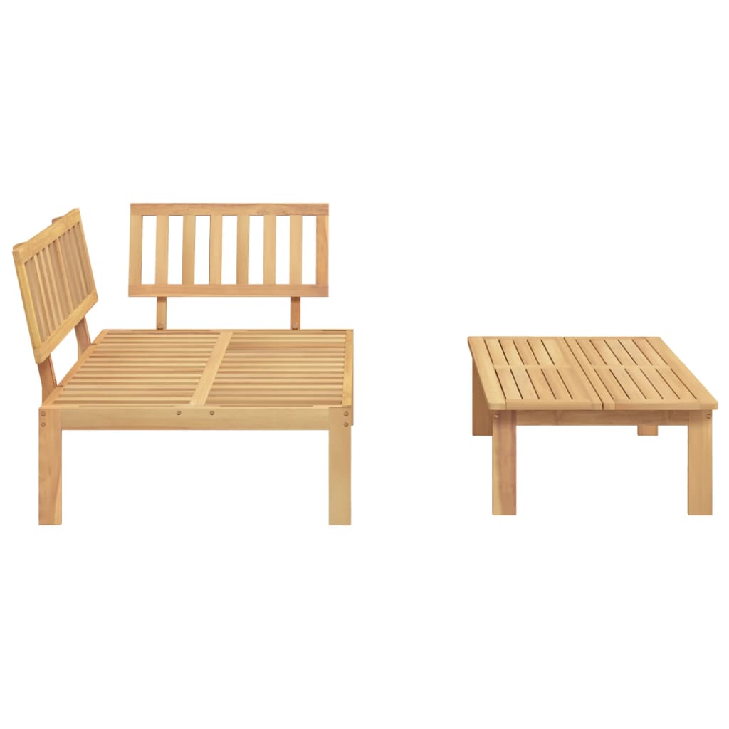 Set Divani Pallet da Giardino 2pz in Legno Massello di Acacia 365853