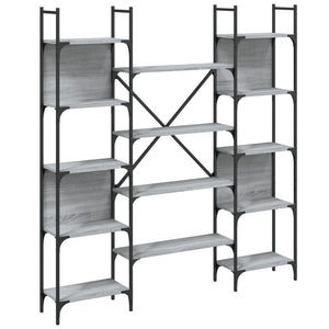 Libreria Grigio Sonoma 155,5x24x166,5 cm in Legno Multistrato 838861