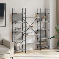 Libreria Grigio Sonoma 155,5x24x166,5 cm in Legno Multistrato 838861