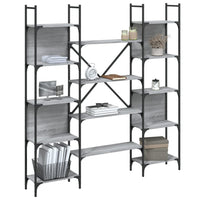 Libreria Grigio Sonoma 155,5x24x166,5 cm in Legno Multistrato 838861