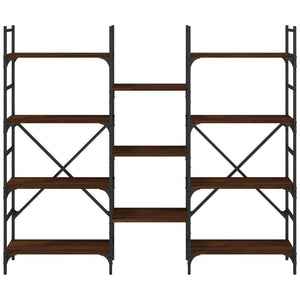 Libreria Rovere Marrone 160x28,5x136,5 cm in Legno Multistrato 838877