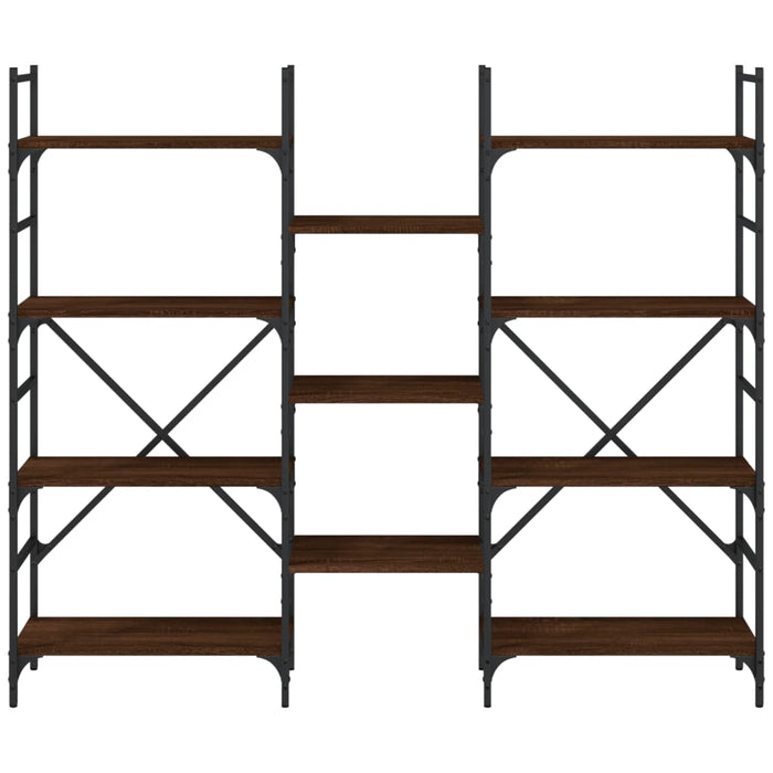 Libreria Rovere Marrone 160x28,5x136,5 cm in Legno Multistrato 838877