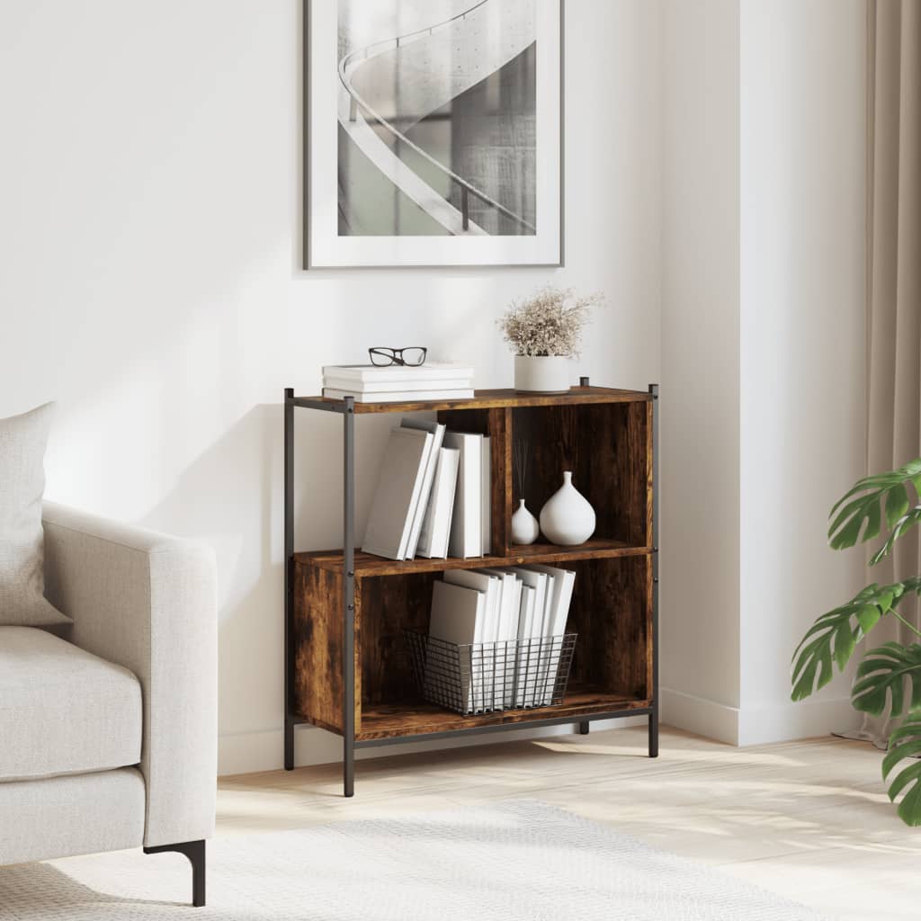 Libreria Rovere Fumo 72x28x77,5 cm in Legno Multistrato 838880