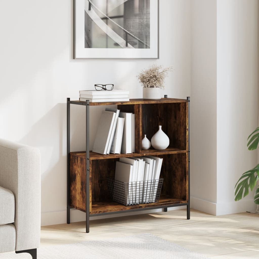 Libreria Rovere Fumo 72x28x77,5 cm in Legno Multistrato 838880