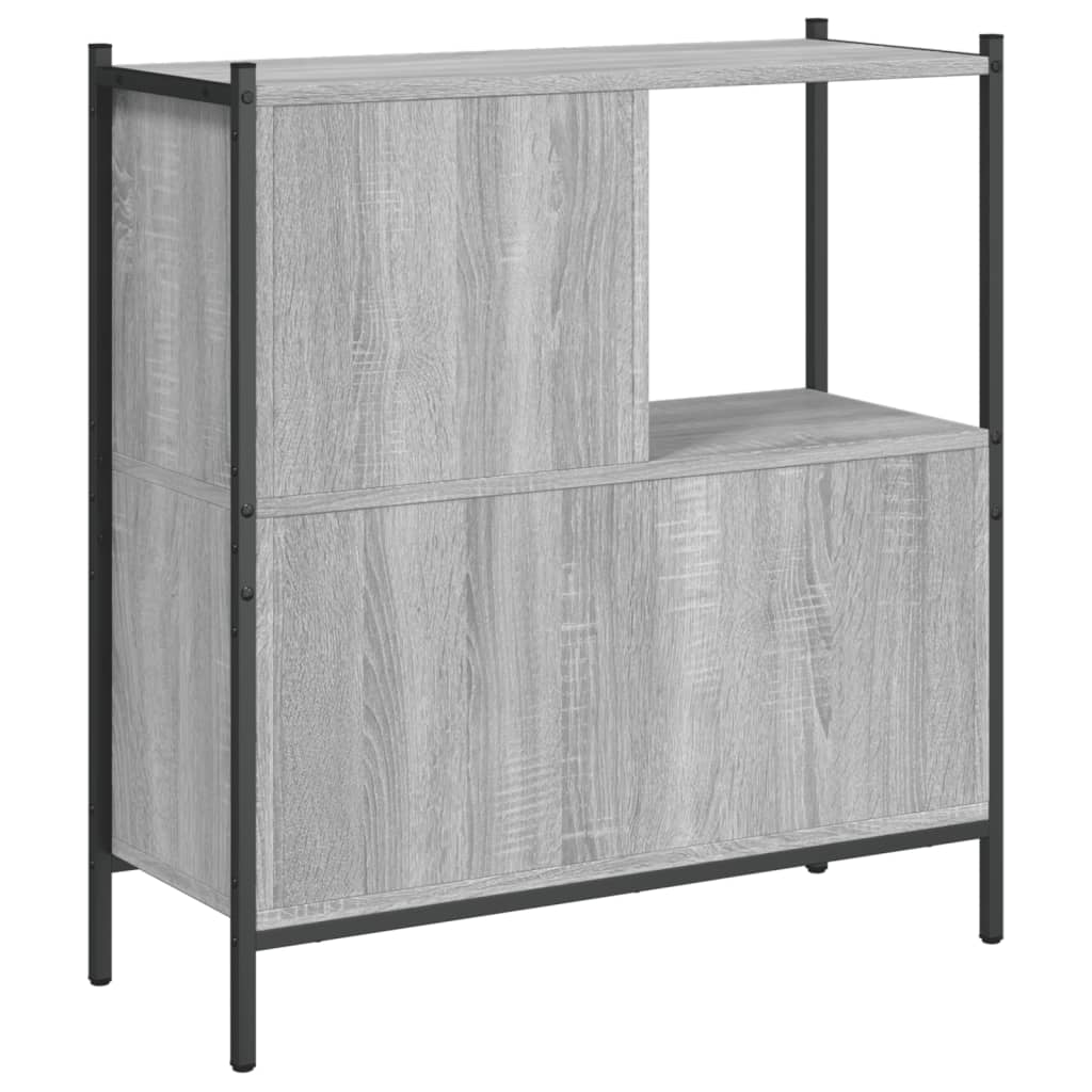 Libreria-Scaffale per Libri-Mobile di Stoccaggio Grigio Sonoma 72x28x77,5 cm in Legno Multistrato