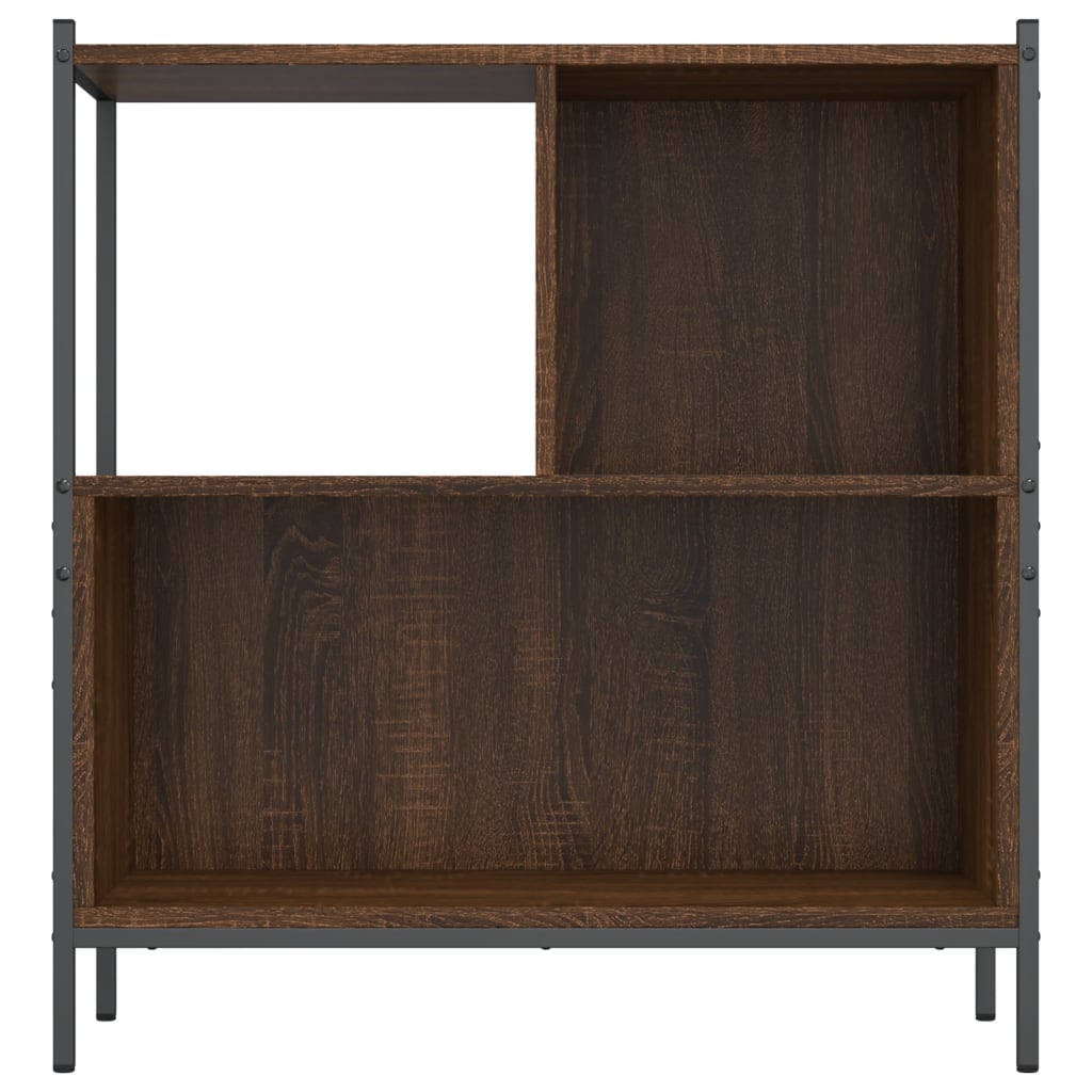 Libreria-Scaffale per Libri-Mobile di Stoccaggio Rovere Marrone 72x28x77,5 cm in Legno Multistrato