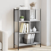 Libreria-Scaffale per Libri-Mobile di Stoccaggio Grigio Sonoma 72x28x109 cm in Legno Multistrato