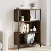 Libreria-Scaffale per Libri-Mobile di Stoccaggio Rovere Marrone 72x28x109 cm in Legno Multistrato