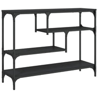 Tavolino Consolle-Tavolino da soggiorno-Tavolo Nero 100x30x75 cm in Legno Multistrato