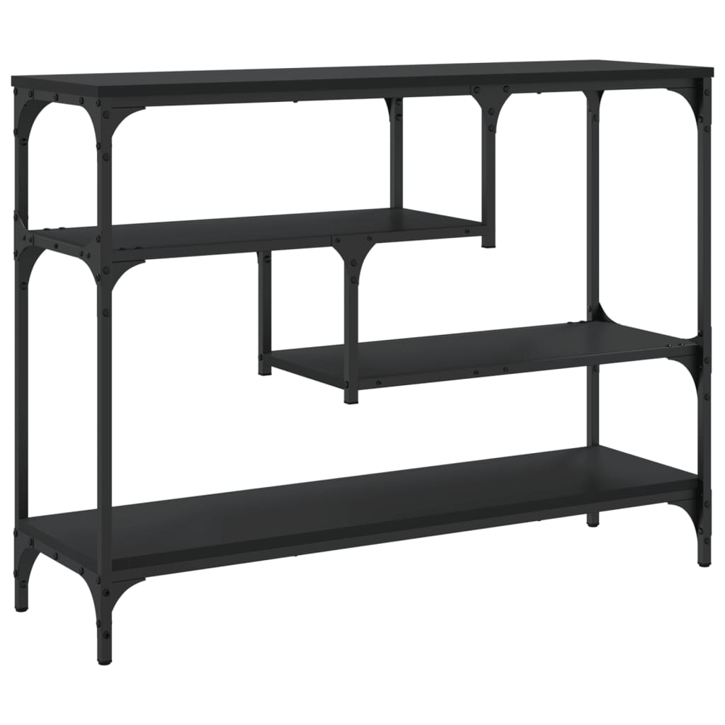 Tavolino Consolle-Tavolino da soggiorno-Tavolo Nero 100x30x75 cm in Legno Multistrato