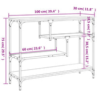 Tavolo Consolle Rovere Sonoma 100x30x75 cm in Legno Multistrato