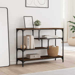 Tavolino Consolle Rovere Marrone 100x30x75 cm Legno Multistrato