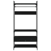 Armadio con Cassetti Nero 89x39x184,5 cm in Legno Multistrato 838953