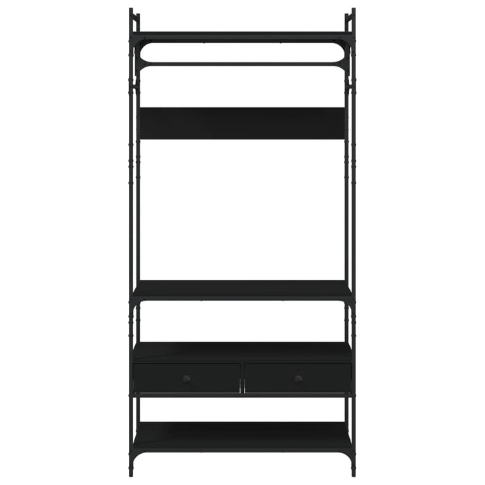 Armadio con Cassetti Nero 89x39x184,5 cm in Legno Multistrato 838953