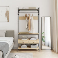 Armadio Cassetti Rovere Sonoma 89x39x184,5 cm Legno Multistrato 838954