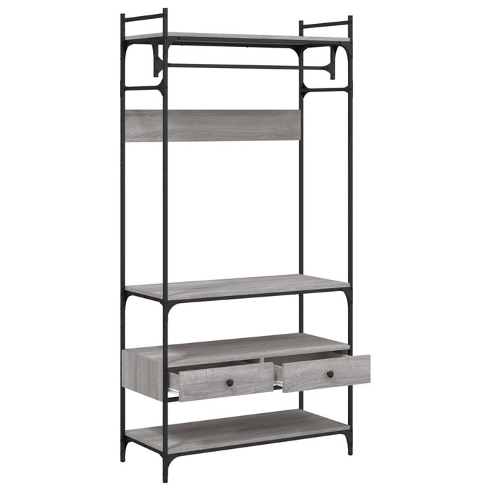 vidaXL Armadio Cassetti Grigio Sonoma 89x39x184,5 cm Legno Multistrato