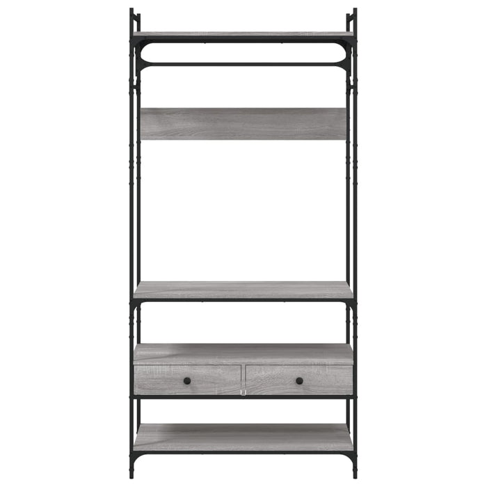 vidaXL Armadio Cassetti Grigio Sonoma 89x39x184,5 cm Legno Multistrato