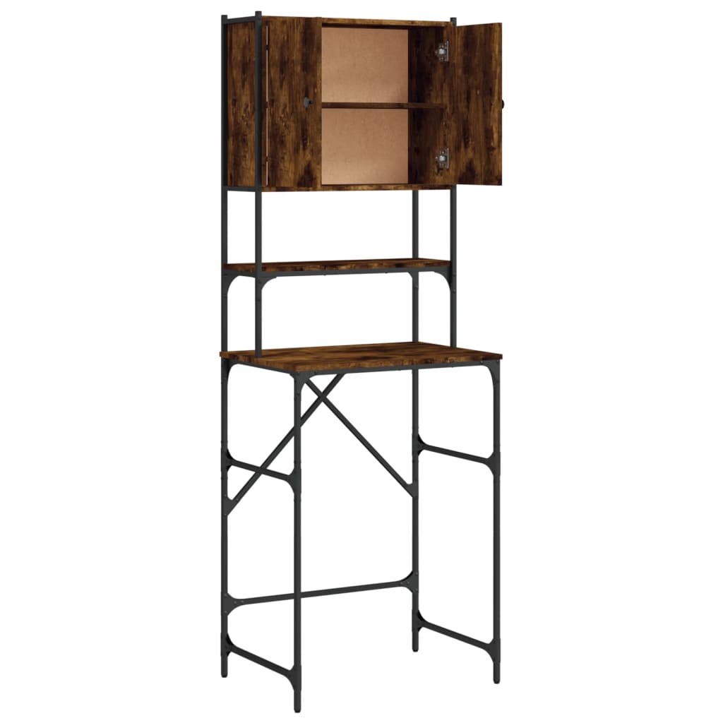 Mobile per Lavatrice Rovere Fumo 68x48,5x194 cm