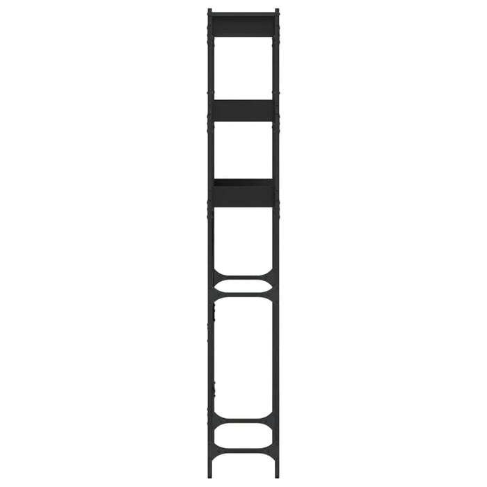 Scaffale per Lavatrice Nero 67x25x163 cm in Legno Multistrato 838978