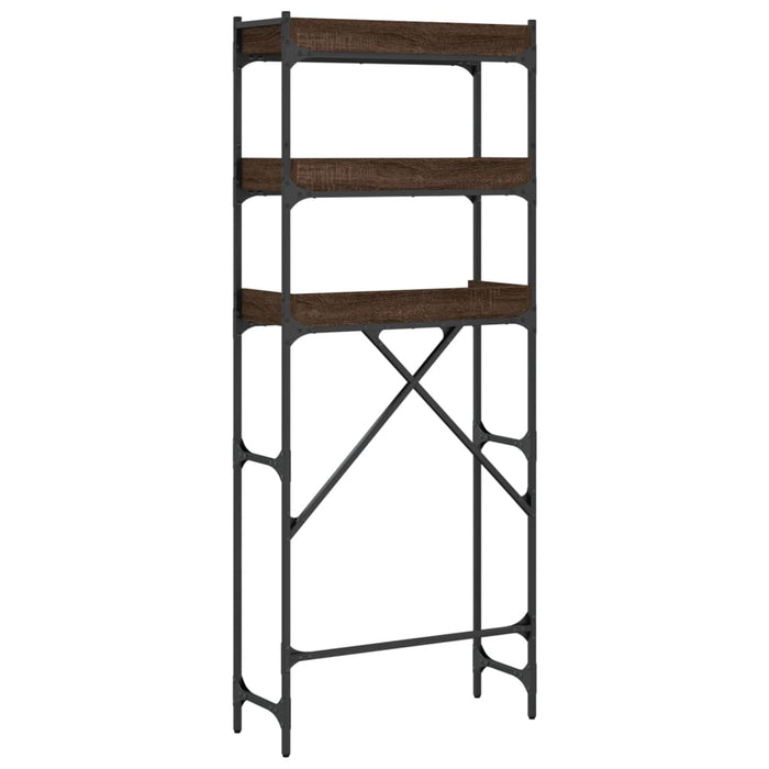 Scaffale per Lavatrice Rovere Marrone 67x25x163 cm Multistrato