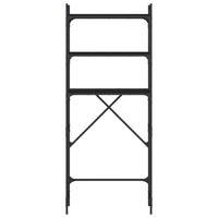 Scaffale per Lavatrice Nero 67x25x163 cm in Legno Multistrato 838983