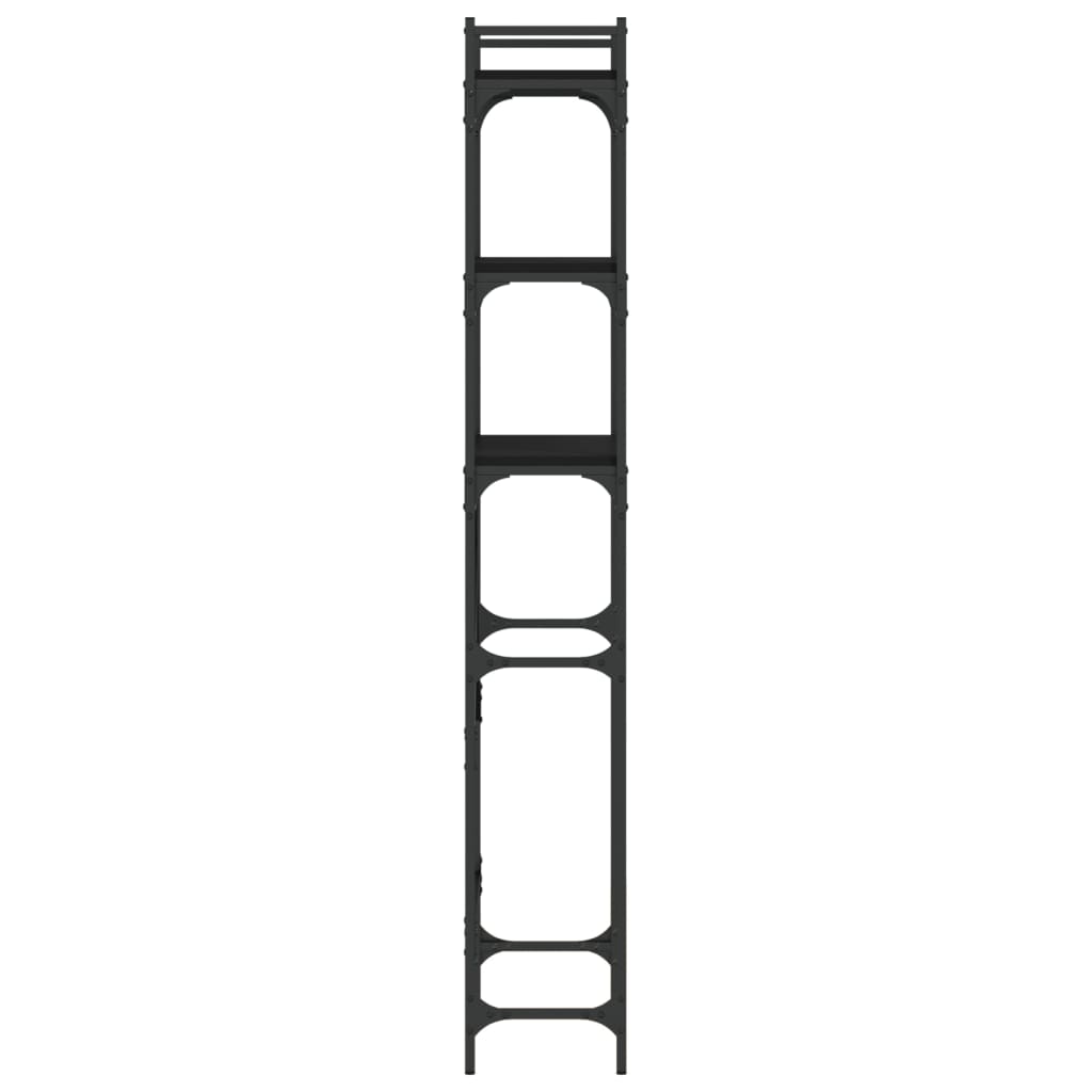 Scaffale per Lavatrice Nero 67x25x163 cm in Legno Multistrato 838983