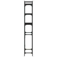 Scaffale per Lavatrice Nero 67x25x163 cm in Legno Multistrato 838983