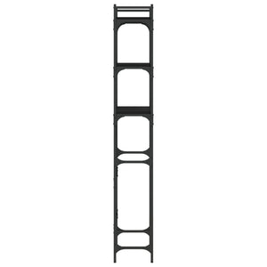 Scaffale per Lavatrice Nero 67x25x163 cm in Legno Multistrato 838983