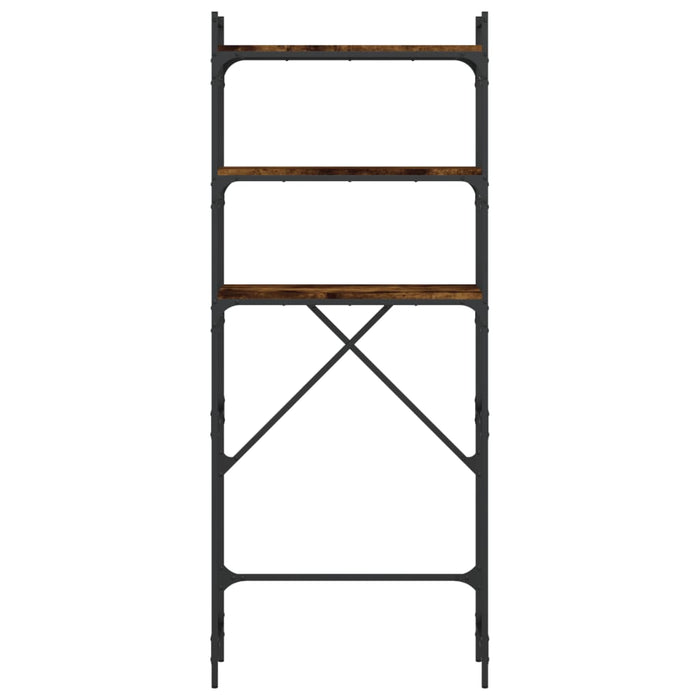 Scaffale per Lavatrice Rovere Fumo 67x25x163 cm Multistrato 838985
